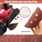 150 Grit 5 Inch Sanding Discs Hook and Loop Sandpaper, 150 PCS 8 Hole Adhesive Medium Grit Sand Paper for Random Orbital Sander