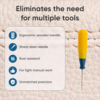 Drill Scratch Awl with Plastic Handle for Leather Working - Pack of 3 - Dart Carpenter Awls for Paper Work Scribe