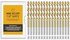 Hex Shank Drill Bit Set, 16Pcs 1/4“ HSS Titanium Twist Drill Bit for Sheet Metal, Wood, Plastic, Quick Change Design