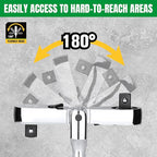 SK 4-Piece Flex-Head Ratchet Set, 1/4", 3/8", 1/2" Drive Ratchet, 90-Tooth, Premium CR-V Construction, Reversible Design, with Contoured Handle