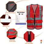 A-SAFETY Red mesh reflective vest