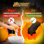 Pumpkin Scraper Glove – As Seen On Shark Tank - Mess Free and Fun Pumpkin Carving Kit – Carve and Clean Jack-O-Lantern Guts with Ease and Zero Mess on Your Hands! (Kids Kit)