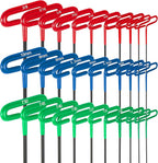 30-Piece T Handle Allen Wrench Set with Metric(2-10MM) & Inch(3/32-3/8) & Torx（T9-T50 Allen Hex Keys Wrench Set, 7.4 inches long, Cushion Grip