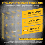 ELEAD 297 Piece Pegboard Hooks Kit, Peg Board Organizer Accessories with Bins for Organizing Various Tools, Fit 1/8 or 1/4 inch Pegboard for Hanging Storage, Garage Kitchen Bathroom Craft Room