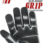 HANDLANDY Mens Work Gloves Touch screen, Utility Mechanic Gloves, Flexible Breathable Fit- Padded Knuckles & Palm