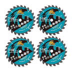 7-1/4 Inch Miter/Table Saw Blades 4pcs, 24 Teeth ATB TCT Fine Finish Wood Cutting Circular Saw Blade with 4/5 Inch Arbor