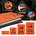 RHINO RESCUE First Aid Splint 36" X 4.3" Orange-Gray, Keep Bones in Position (4, Splint Bundle)