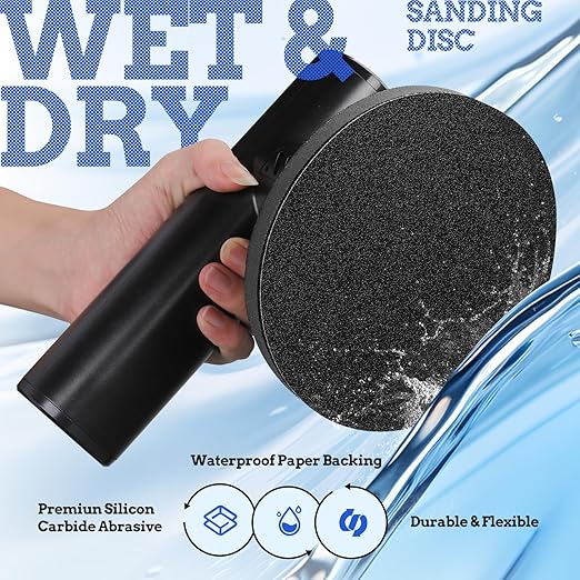 30PCS 6 inch Silicon Carbide Sanding Discs 600 Grit, Wet Dry Orbital Sander Hook and Loop Sandpaper Disc, Best for Metal,Automotive,Wood Polishing