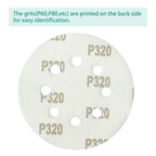 100PCS 320 Grit Premium Green Sanding Discs, 5-Inch 8-Hole Sandpaper for Random Orbital Sander