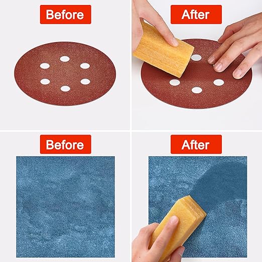 2 Pack Sanding Belt & Disc Cleaner Stick - Natural Rubber Abrasive Reviver Bar 1-1/2"x1-1/2 x7-7/8 for Griptape, Woodworking - Power Sander Accessory