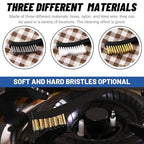Glarks 9Pcs Wire Scratch Brush Set, Including 5Pcs Wire Wheel Cup Brushes,3Pcs Mini Wire Brush and Stainless Steel Wire Brush for Cleaning Dirt, Rust and Paint Remover