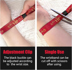 100 Pcs VIP Cloth Event Wristband, Disposable VIP Wristbands for Events, Colored VIP Wristbands Events,for Lightweight Concert,Club Entrance Wrist Strap Party Wristband Event (Color : Red)