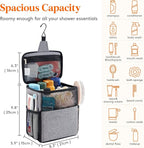 Lifewit Mesh Shower Caddy Bag Portable College Dorm Room Essentials Caddy Tote Basket for Bathroom, Gym, Travel, Camping Quick Dry Hanging Shower Organizer Toiletry Bag for Women Wen, Medium, Gray