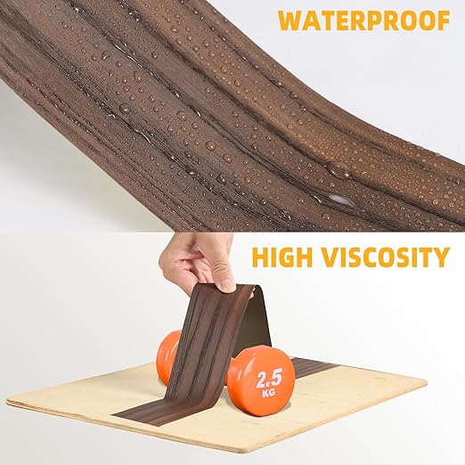 GSCIT Club Natural Walnut Wallpaper, 24 inch X 15ft Self Adhesive Wood Grain Repair Tape Patch for Tables, Chairs, Baseboards, Doors, Windows, Floors, Handicraft DIY.