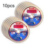 10-Pack 6-1/2" 60-Tooth 5/8" Arbor Woodworking Circular Saw Blade,Ultra Finish/General Purpose,Special Anti-Thermal Adhesion Coating on Cutting Edge-TA,High Finish, Long Life,6-1/2" 60T 5/8"
