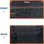 YOOFAN Wrench Roll Up Pouch – Wrench Organizer Bag with Handle, Wrench Holder for Hanging (17+1 SAE)