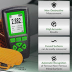 Digital Coating Thickness Gauge CM-208FN / Automatic Thickness Paint Meter for Steel and Aluminum with Resolution 0.001mils /0.1um (Fe/Al)