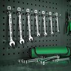 SK Combination Wrench Set, Metric 8 to 19mm, 12-Piece, SuperKrome Finish, Premium CR-V Construction, with Rolling Pouch