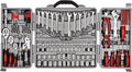 CARTMAN 205 Piece Ratchet Wrench Tool Set 1/4" & 3/8" & 1/2" Drive with SAE/Metric Sockets Kit in Plastic Toolbox