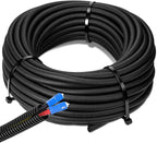 Sasylvia 1/2" x 300 ft Split Wire Loom Tubing Automotive Wire Loom Assortment Split Cable Sleeves Bulk Flexible Electrical Conduit Protective Kit