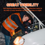 36 Pack High Visibility Safety Vest Bulk Reflective Mesh Security Vest with Silver Strip for Men Women