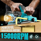 Cordless Electric Hand Planer: 3-1/4-Inch Handheld Planer Compatible with Makita 18V Battery (No Battery) - 15000 RPM Power Wood Planer for Woodworking, Carpentry, and Home DIY