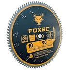 FOXBC 10 Inch Saw Blade 90-Teeth Ultimate Polished Finish Saw Blade for Wood, 5/8-Inch Arbor