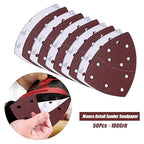 50PCS Mouse Detail Sander Sandpaper 11 Holes 100 Grit Hook and Loop Mouse Sanding Sheets for Mouse Sanders Abrasive Pads for Precision Sanding