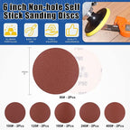 Glarks 23Pcs Sanding Belts and Sanding Discs Set Including 10Pcs 4 x 36 Inch 80/120/150/240/400 Grits Sanding Belts and 12Pcs 80/100/120/180/ 240/400 Grits Self Adhesive No-Hole Sticky Sanding Discs