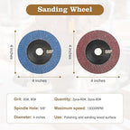 10PCS Wood Carving Disc Set for 4" & 4-1/2" Angle Grinder, Includes Grinding, Shaping & Sanding Discs with 5/8" Arbor for Woodworking & DIY Projects