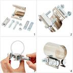 Butt Joint Band Clamps,Exhaust Muffler Clamp Exhaust Pipe Clamps Sleeve Stainless Steel (2, 2.25'')