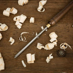 3/8-Inches HSS Bowl Gouge Lathe Chisel Wood Turning Tools with Round Plastic Box and Hanging Bag