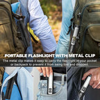 Rechargeable Magnetic Flashlights 20000 High Lumens - Super Bright Long Beam LED Powerful Small Flashlight 8 Modes with COB Work Light, Dual Button Tactical Pocket Flashlight for Camping Emergency