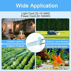 25 Pack Waterproof Direct Bury Wire Cable Splice Kit 22AWG-10AWG,Outdoor Seal Electrical Nuts Caps Cable Terminal Connector for Landscape Light, Irrigation Valves, Wet Location Installation