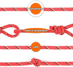 Wellmax Diamond Braid Nylon Rope, 3/8 in X 50 Foot, UV Resistant, High Strength and Weather Resistant - Red
