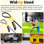 2 PCS Strap Wrench Plumbing, Rubber Strap Wrench, 24 Inch & 19.7 Inch Oil Filters Strap Wrenches, Water Filter Wrenches, Adjustable Rubber Jar Opener for Water Filters, Plumbing,Sink, Faucet (Yellow)