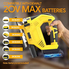Cordless Jigsaw Compatible with Dewalt 20V Max Battery (No Battery), Brushless Motor, 7 Variable Speed, 45° Beveled Cuts, 3 Orbital Action Settings, Ideal for Wood, PVC, Metal Cutting
