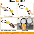 2 PCS Strap Wrench Plumbing, Rubber Strap Wrench, 24 Inch & 19.7 Inch Oil Filters Strap Wrenches, Water Filter Wrenches, Adjustable Rubber Jar Opener for Water Filters, Plumbing,Sink, Faucet (Yellow)