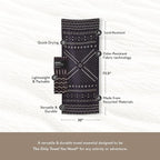 Nomadix Original Towel - Perfect for Beach, Pool, Travel, Camping, Yoga - Made with Recycled Materials - Super Absorbent - Sand Resistant - Mud Cloth - 72.5" x 30"