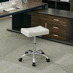 Adjustable Drafting Stools 17-21 inch (Saddle Shaped Seat) (300lbs Capacity) Office Stool with Wheels (Gray)
