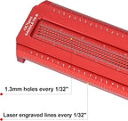 Woodworking Scriber Saddle T-Square Ruler 8in, for Carpenter Work, Layout and Measuring Tools