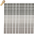 Drilax 1mm Diamond Drill Bit Set (20-Pcs) with Collet | Compatible with Dremel Rotary Tools | for Jewelry Making, Glass, Stone, Seashells & Gemstones