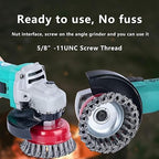 Wire Wheel Brush for 4 1/2 Angle Grinder, 5/8"-11 Thread Arbor,4 & 3 Inch Twist Knotted Coarse Crimped Wire Brushes (Wire Wheel Set)