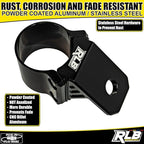 1.875" Light Bar Mount (1 PC-Single) UTV A-Pillar POD Light Mount by RLB MOTORSPORTS - for 1.875" Roll Bar, Fits Under Most windshields Compatible with CanAm Maverick X3 Mav R Defender