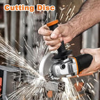 30 Packs Angle Grinder Attachments, Hook and Loop Backing Pad, Flap Disc, Aluminum Oxide Disc, Cutting Disc, Saw Blade, Polishing Sponge, Sandpaper, 5 Inch for Wood Metal Sanding, Polishing, Cutting