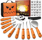 imarku Pumpkin Carving Kit, 36PCS Pumpkin Carving Tools, Professional Pumpkin Carving Knife Set with Stencils & Bag for Beginners, Sharp Pumpkin Carving Gift for Halloween Decoration Jack-O-Lanterns