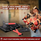 Dream Reach Throwing Axe Set - 3PCS Full Tang Throwing Hatchets with TPR Rubber Sleeve and Protective Sheaths for Recreation and Competition