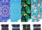 4 Pack Microfiber Thin Lightweight Beach Towel Oversized 71x32 Extra Large Sand Free Towels for Travel Swim Pool Yoga Gym Camping for Adults Women Men Beach Essentials Accessories Vacation Gift