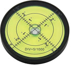 Round High Precision 2.4inch 60MM Accuracy 15'/2 Aluminium Cardan Circular Bullseye RV leveling Bubble Levels For Motorhome, Camping, Trailer, Construction, CNC machine