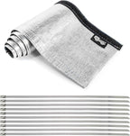 Wire Heat Shield Sleeve Aluminized Heat Shroud Heat Sleeving Fuel Line 2.2" I.D. X 3Ft With 10 Pcs Stainless Steel Cable Metal Zip Ties